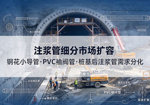 弓长岭注浆管细分市场扩容，隧道钢花小导管、PVC 袖阀管、桩基后注浆管需求分化